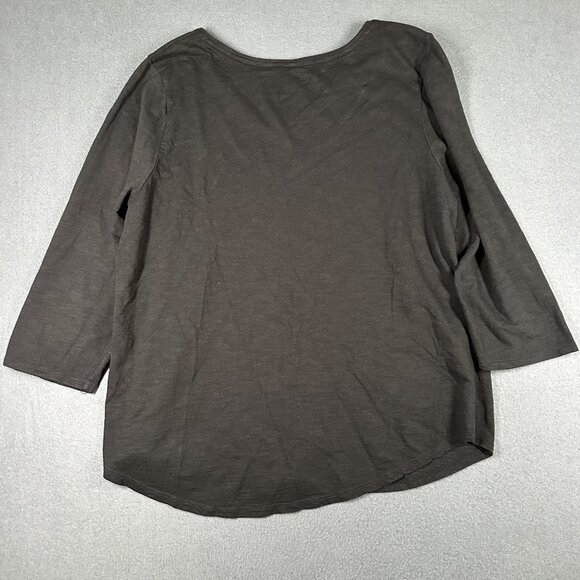 Chicos Ultimate Tee Shirt Womens 3 XL Black V‎ Neck 3/4 Sleeve Modal Cotton Soft - Picture 8 of 8